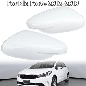 2x Left+Right White Wing Mirror Cover Cap For Kia Forte Cerato K3 2012-2018 Pair - Picture 1 of 13