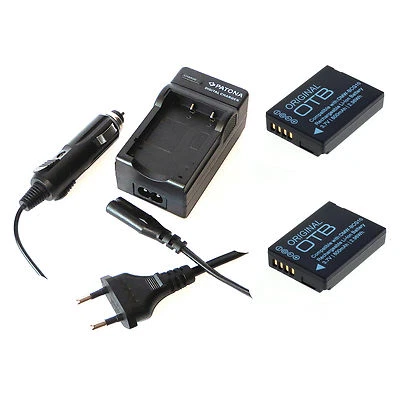 2x Akku und Ladegerät für Panasonic Lumix DMC-TZ7 DMC-TZ8 DMC-TZ25 DMC-TZ31