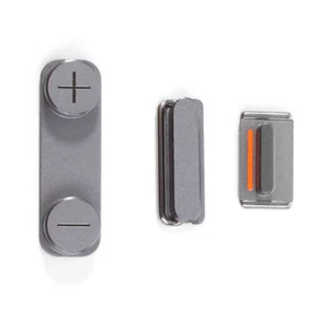 Set 3 Tastini laterali Argento per versione Nera Apple iPhone 5S - Foto 1 di 1