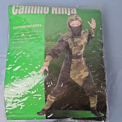 Disfraz Cammo Ninja Niño Talla Grande 12-14 de Pony Express Creations Foto 1 de 4