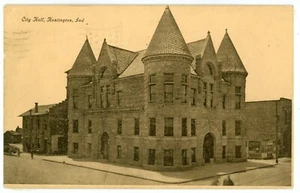 Postcard - Huntington, Indiana City Hall - 1908 - Picture 1 of 2