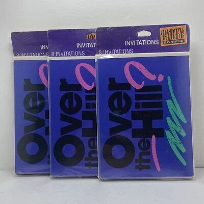 VTG Hallmark Party Invitation Birthday Classic 90s Design Funny Lot Of 3 - Image 1 of 4