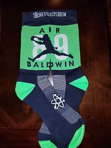 Seattle Seahawks "Air Baldwin" socks (Mens,LG, Navy) - Picture 1 of 4