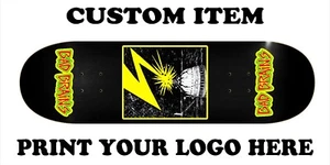 8.5x32.5 Black Skateboard GreenRed Yellow BBrain Premium Maple Wood High Quality - Picture 1 of 3