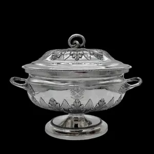 Sopa grande de plata antigua de principios del siglo XIX Guillermo IV Edimburgo - Imagen 1 de 11