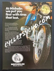 BMW Motorcycle Michelin Vintage Magazine Ad - Picture 1 of 1