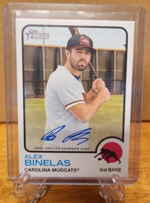 Alex Binelas 2022 Topps Heritage Minor League Signed Auto #ROA-AB  Red Sox - Image 1 of 2