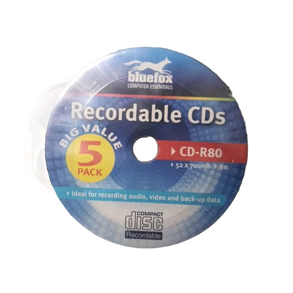 Bluefox Recordable CDs Big Value 5 Pack - Image 1 of 2