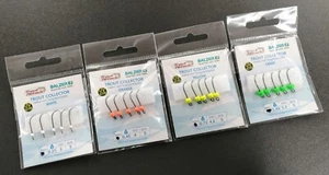 Balzer Trout Attack Collector Haken Tungsten Kopf Gr. 8 Weiß Orange Gelb Grün - Picture 1 of 5