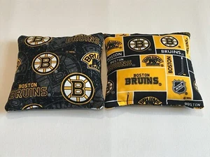 BOSTON BRUINS CORNHOLE SITZSÄCKE WERFEN SPIEL -- 8ER SET -- MAIS oder KUNSTSTOFF - Bild 1 von 1