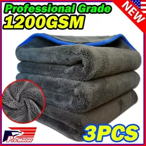 3 Fluffy Microfiber Cleaning Cloth No-Scratch Rag Car Polishing Detailing Towel - Picture 1 of 3