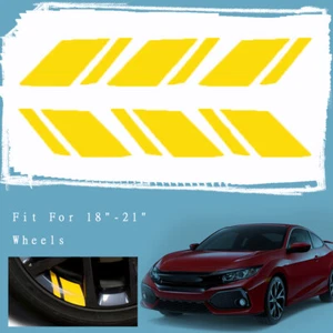 Car Yellow Wheel Rim Vinyl Sticker Decal Hash Mark Stripe Fit For 18"-21" Wheels - Bild 1 von 2