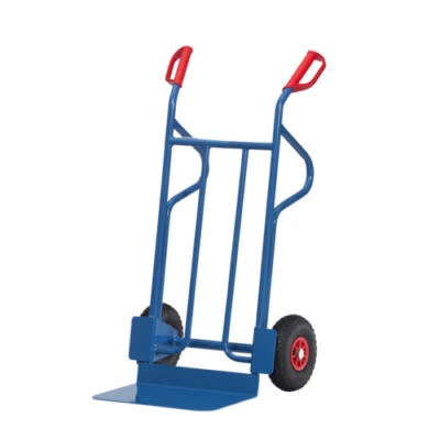 FETRA Stahlrohrkarre / 350 kg / Schaufel und Reifen / Sackkarre, Paketkarre