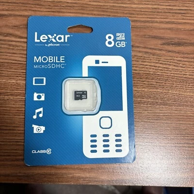Lexar Mobile Micro SDHC 8 GB Class 10 NEW - Image 1 of 3