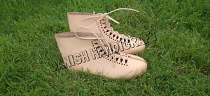 Classic Designed Leather Lace Boots pair leather boots footwear pair new - Picture 1 of 12