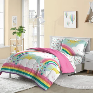 Kids 5-Piece Complete Bed Set Easy-Wash Super Soft Microfiber Comforter Bedding, - Picture 1 of 6