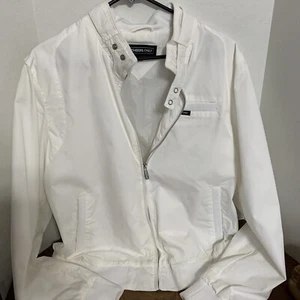 Members Only Jacket Adult Large White Windbreaker Coat Men - Picture 1 of 6