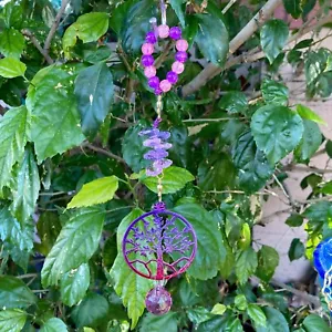 Crystal Sun catcher, Rainbow Maker, Crystal Prisms, Tree of Life Pendant - Picture 1 of 5