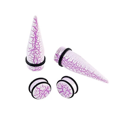 24pcs 00G-20mm Ear Gauge Stretching Kit Acrylic Tapers Stretchers Set Multicolor - Image 1 of 4