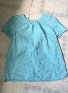 Camicetta Lands' End bambino turchese a pois taglia 14 tutto cotone - Foto 1 di 4