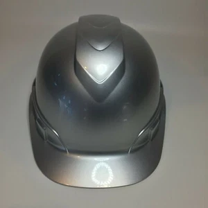 Custom Painted Hard Hat Ridgeline Cap Style Metallic Silver  - Picture 1 of 4