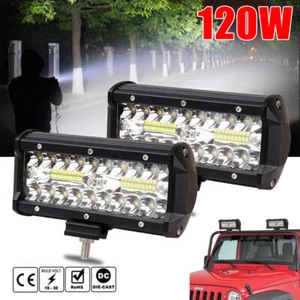 Barra luminosa da lavoro LED 4x 7 pollici 240W punto di inondazione pod fuoristrada guida nebbia ATV camion - Foto 1 di 12