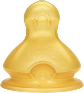 NUK First Choice+ Baby Bottle Teat, 0-6 Months, Latex with Medium Feed Hole, Ant - Picture 1 of 3