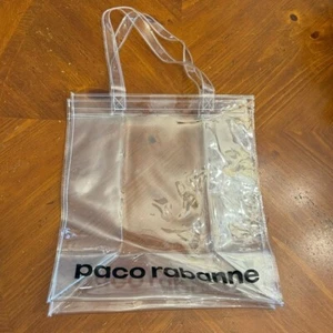Paco Rabanne große transparente Shopper Tasche durchsichtig Reise Strandtasche - Bild 1 von 18