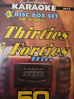 50 Songs Karaoke Chartbuster 5018 Thirties & Fourties CD  3 Disc  Box Set - Image 1 of 3