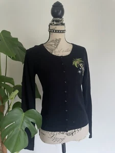 Vintage Retro Style Rockabilly Goth Cardigan Skeleton Patch M Sourpuss - Picture 1 of 13