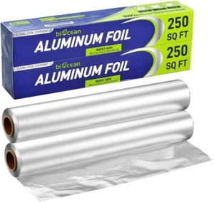 Heavy Duty Aluminium Foil 12"x250 Sq.Ft, Pack of 2 for Food,BBQ - Picture 1 of 7