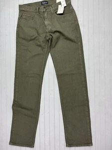 Jeans uomo bandiera e inno taglia 30x34 verde oliva Nashville dritto elasticizzato - Foto 1 di 6