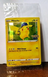 POKEMON PIKACHU 028/078 HOLO RARE POKEMON GO STORE PROMO CARD SEALED - Picture 1 of 3