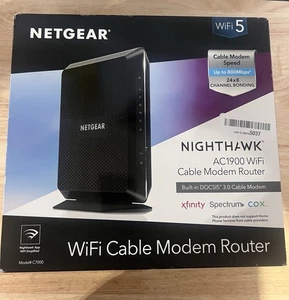 NETGEAR Nighthawk AC1900 4 Bezprzewodowy router Wi-Fi 802.11ac - C7000-100NAS - Zdjęcie 1 z 6