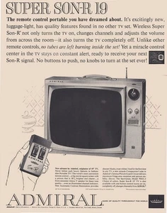 1961 Admiral Super Son-R 19 Television: Remote Control Vintage Print Ad - Picture 1 of 1