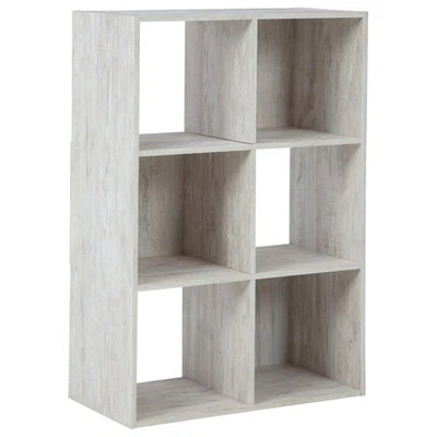 Ashley Furniture Paxberry Engineered Wood 6-Cube Organizer in White Wash - Image 1 of 3