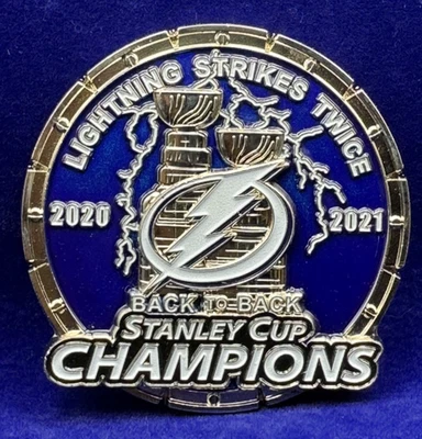 🔥 NHL Tampa Bay Police Coin 2020-2021 Stanley Cup Champs Lightning (Blue) - Image 1 of 3