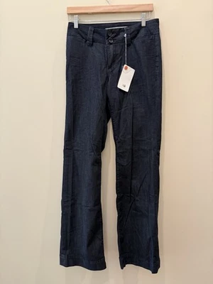 Pantalones de mezclilla Christopher Blue para mujer lavado oscuro doble botón talla 8 nuevos con etiquetas Foto 1 de 4