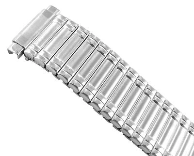 10-14mm T&C Stainless Ladies Silver Tone Twist-O-Flex Thinline Watch Band SE4911 - Image 1 of 2