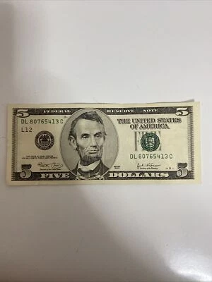 Complete Broken Ladder $5 Dollar Bill Fancy Serial Number 1 To 8#80765413 - Image 1 of 4