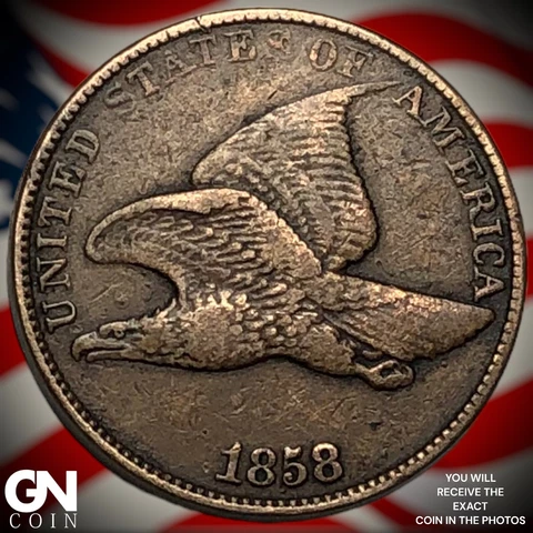 1858 Flying Eagle Cent  Q6995 Cover