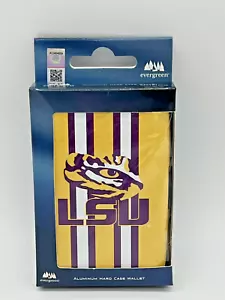 LSU Tigers Hard Case Wallet Card Holder RFID Blocking NCAA Evergreen - Picture 1 of 3