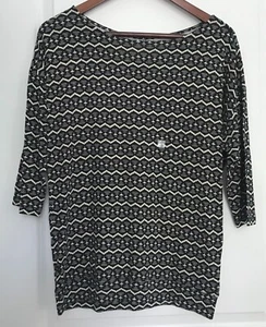BLUSA MUJER ANN TAYLOR LOFT NEGRA Y MARFIL TALLA PEQUEÑA - A12/7 - Imagen 1 de 5