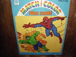VINTAGE MARVEL SUPER HEROES MATCH & COLOR BOOK SPIDER-MAN RARE HULK AVENGER 1980 - Bild 1 von 22