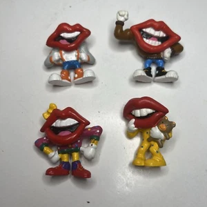 5K General Foods BIG LIP Tang PVC Figures 4 Pc Set Promotional Applause 1980's - Picture 1 of 3