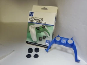 Blue Style Mod Pack For PS5 Controller Faceplate Cover Case Thumb Grips #B13 - Picture 1 of 1