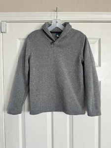 THE CHILDREN'S PLACE Boys pullover Sweater collared size 10-12 fleece lined gray - Picture 1 of 4