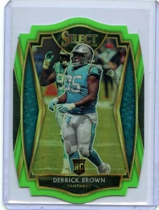 2020 Select Prizm Neon Green Die Cut #187 Derrick Brown - Picture 1 of 2