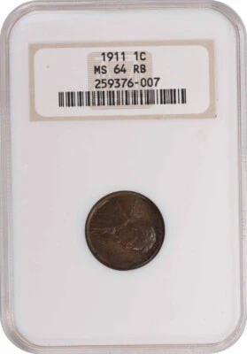 1911 Lincoln Cent MS64RB NGC - Image 1 of 2