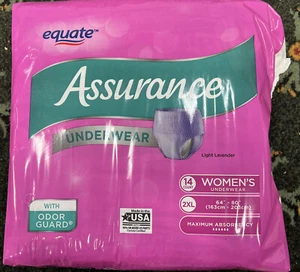 2 Disposable Underwear for Women 2XL Light Lavender Incontinence Adult Diapers - Picture 1 of 3